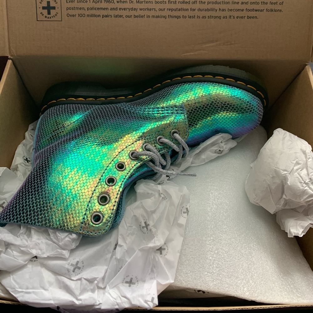 Dr. Martens Iridescent Pascal- “Mermaid” Docs-NEW